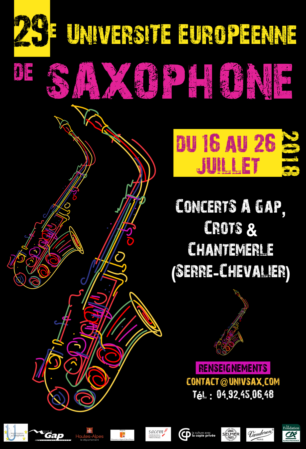 28ème Université Européenne de Saxophone