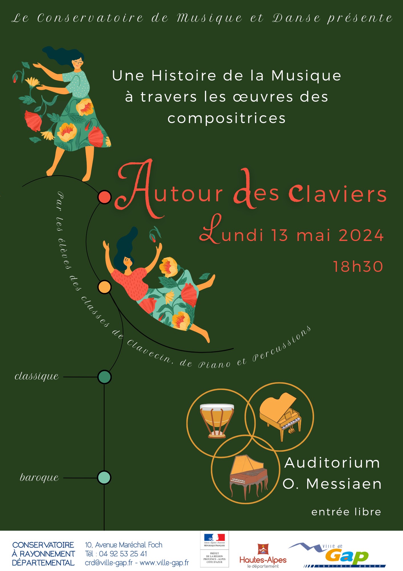 Autour des Claviers - 13 mai 2024 à 18h30 au Conservatoire de Gap