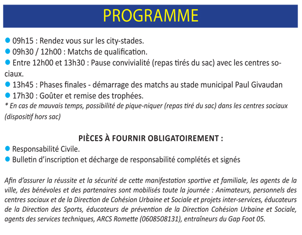 Programme city-stades automne 2020
