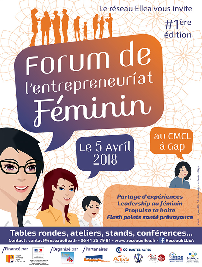 Forum de l'entrepreneuriat féminin le 5 avril au CMCL 9h - 17h