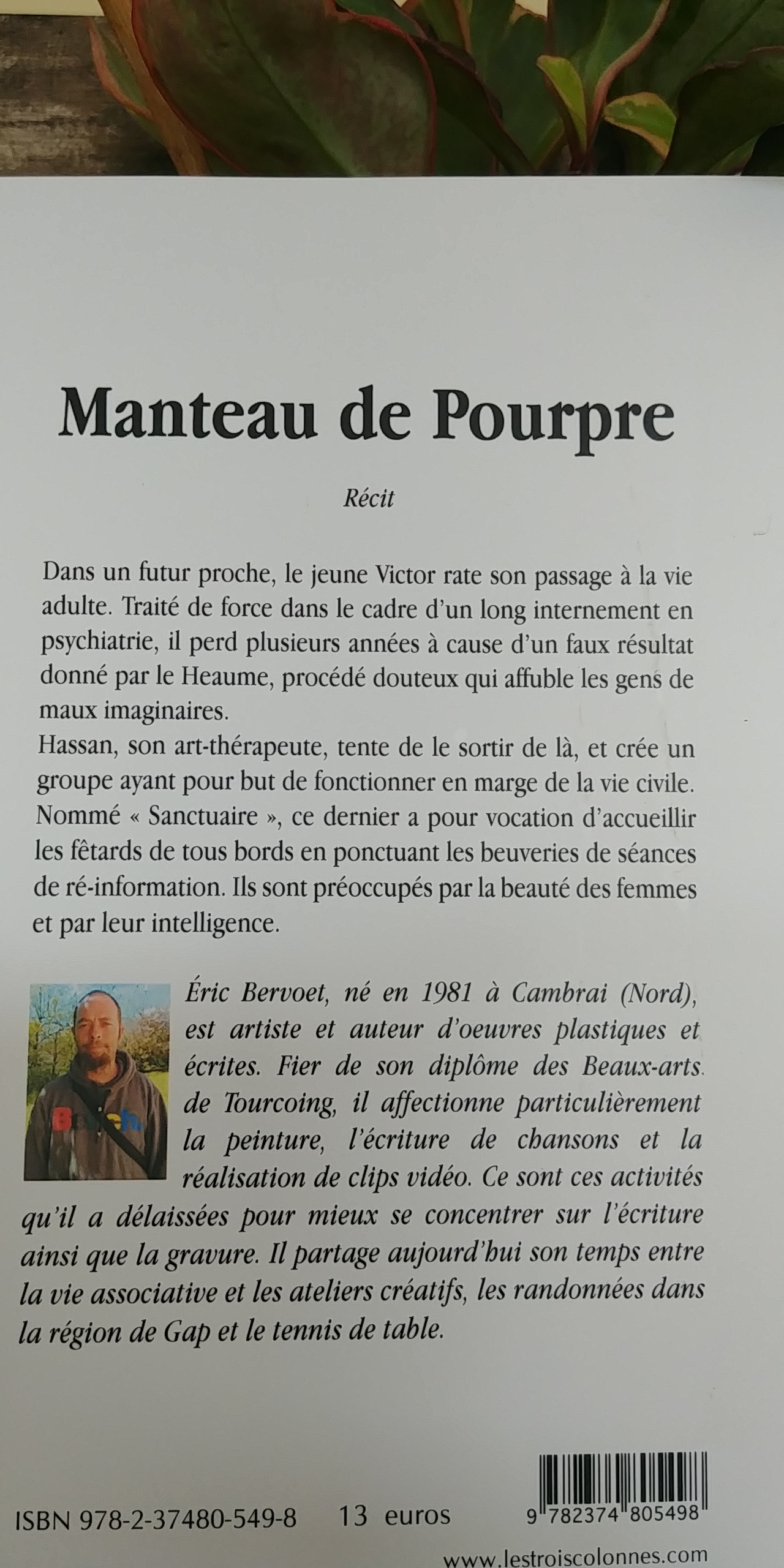Rencontre et signature du livre Manteau de pourpre d'Eric Bervoet