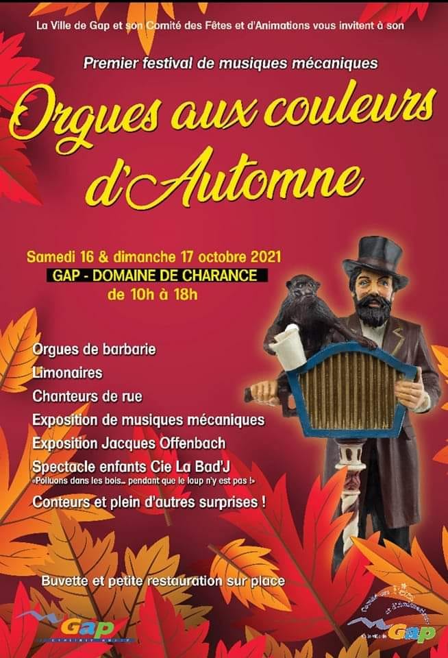 1er Festival d'orgues de barbarie "Orgues aux couleurs d'Automne"