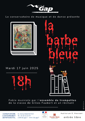 Fable musicale : La Barbe bleue - 17 juin 2025 à 18h A l'auditorium O. Messiaen du Conservatoirede Gap