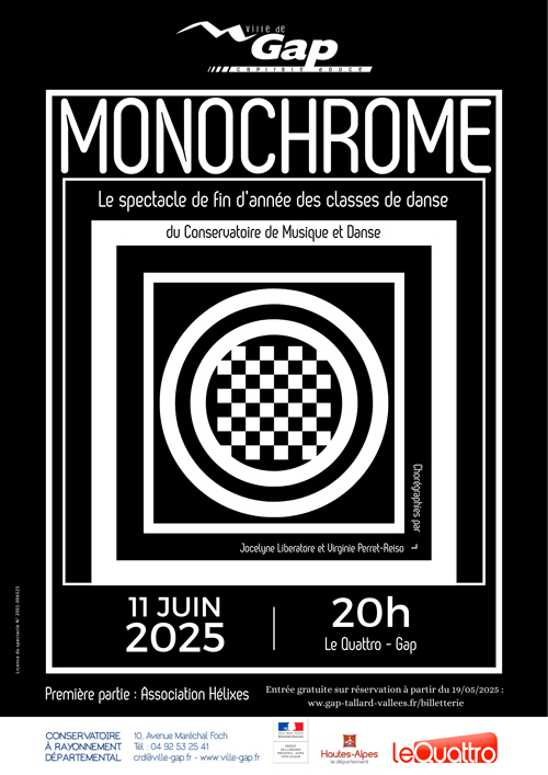 Spectacle de danse : Monochrome Mercredi 11 juin 2025 - 20h au Quattro