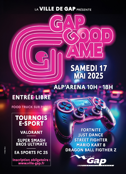 Gap Good Game 2025 le 17 mai à l'apl'Arena de Gap de 10h à 18h