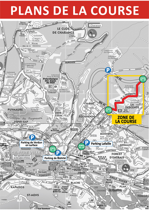 Course de caisse à savon à Gap le 25 05 2025 - Plan d'accès au site