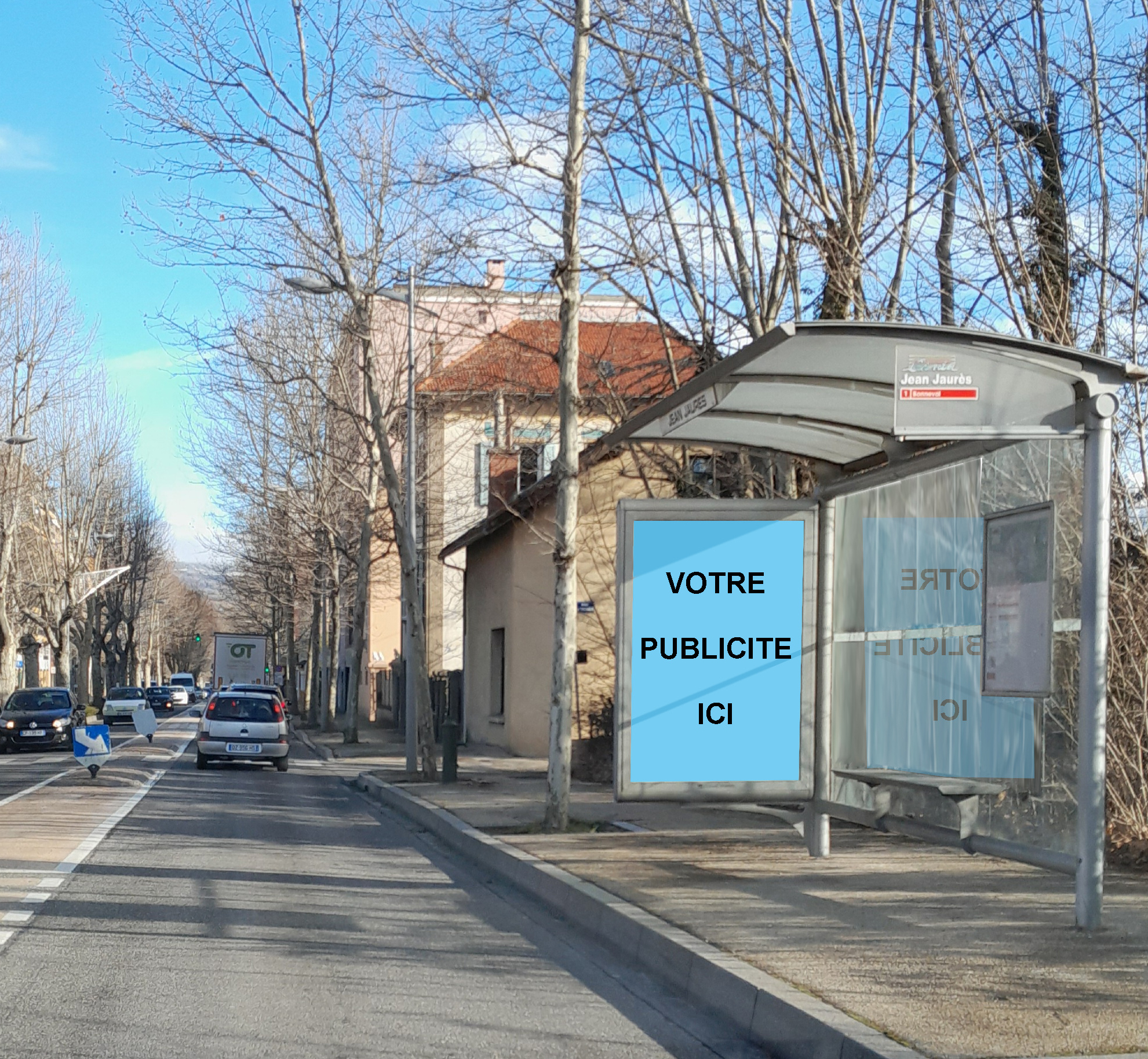 Abribus de Gap - Espace publicitaire en vente auprès de la Régie d'Information Publicitaire de la ville de Gap