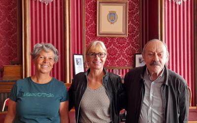 Accueil des élèves de Traunstein et de leur professeur le 10 06 2024 dans l'hémicycle de la ville de Gap