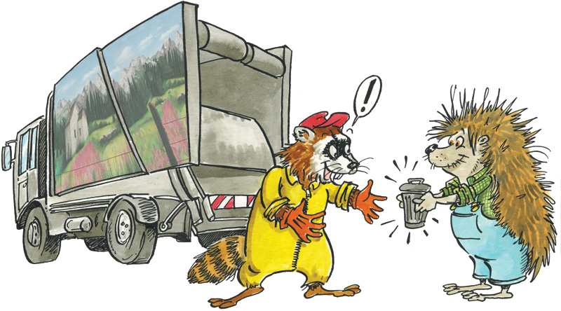 Illustration de la collecte des déchets