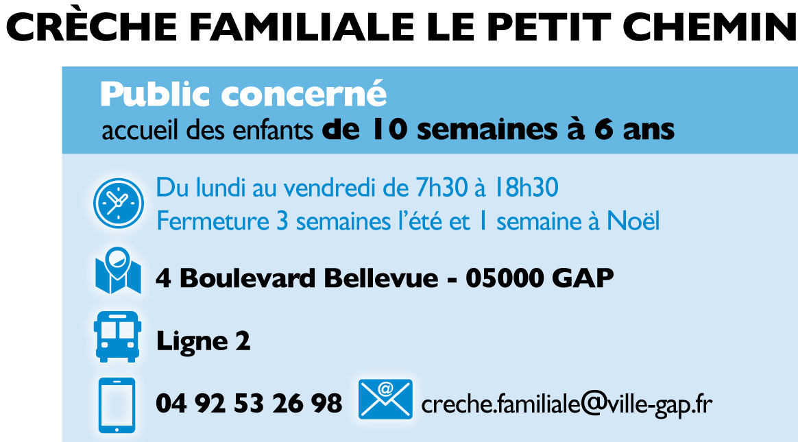 Crèche familiale Le petit chemin à Gap - Infos 2024/2025