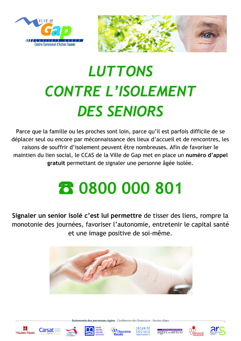 Signaler l 'isolement des personnes âgées