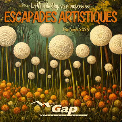 page de couverture brochue escapades artistiques 2025 de Gap